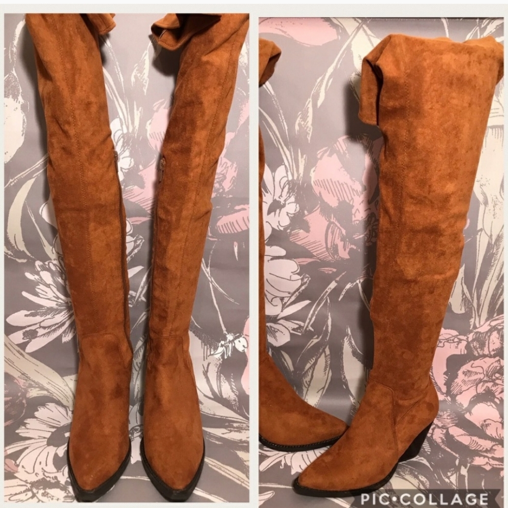 Jeffrey Campbell Surely Suede Thigh High Boots S 7